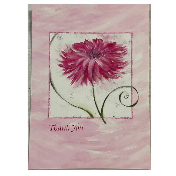Lot 4 Vtg MCM Thank You Card Canada 1980s Lawson Falle Bouquet of Gratitude - Picture 14 of 16